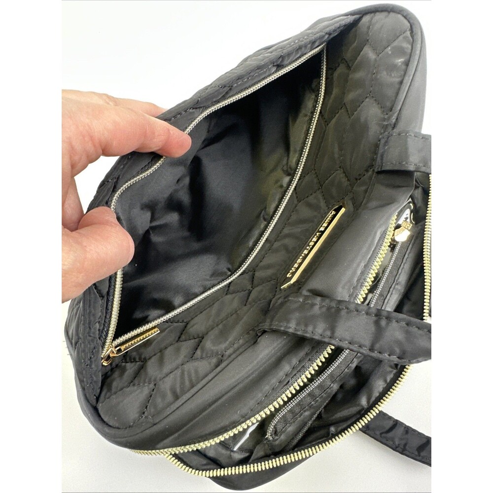 Aimee Kestenberg "Just Saying" Crossbody Marble Print And Black Cosmetic Bag Zip - Picture 11 of 16